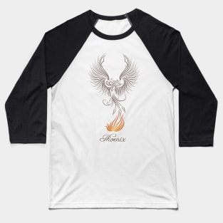 Phoenix Bird Emblem Baseball T-Shirt